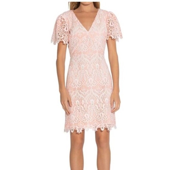Shoshanna Ezmerelda Lace Pink Dress Sz 12 Easter Wedding Guest Spring Dress‎